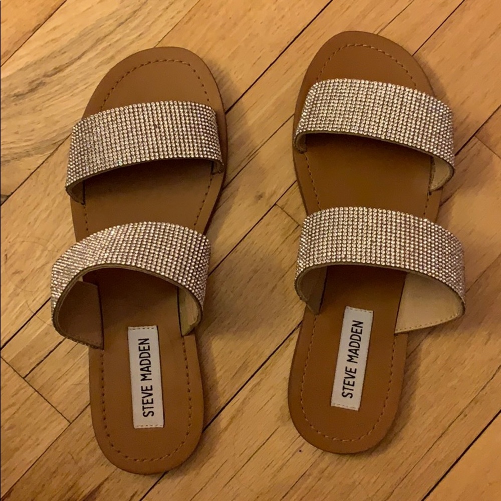 Steve Madden Two- Strap Embellished Sandals